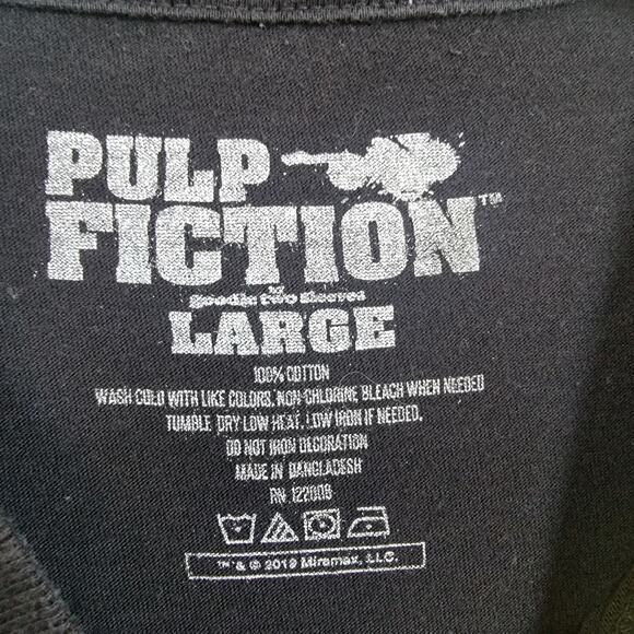 Pulp Fiction Movie‎ 1994 Black Crewneck Short Sleeve Shirt 100% Cotton Sz Large - Picture 10 of 11